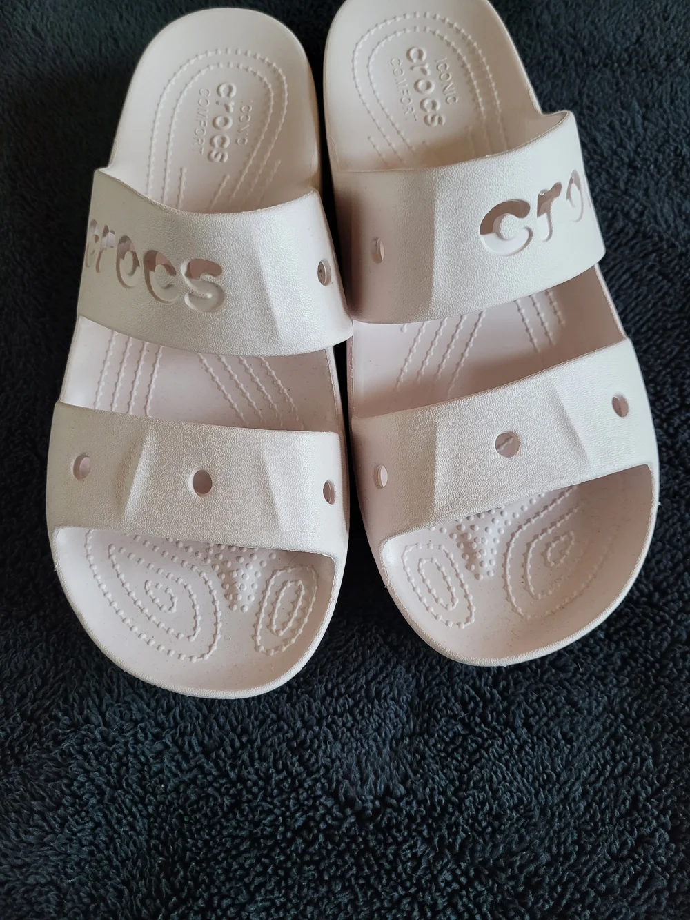 Crocs Slide Sandals in Light Pink